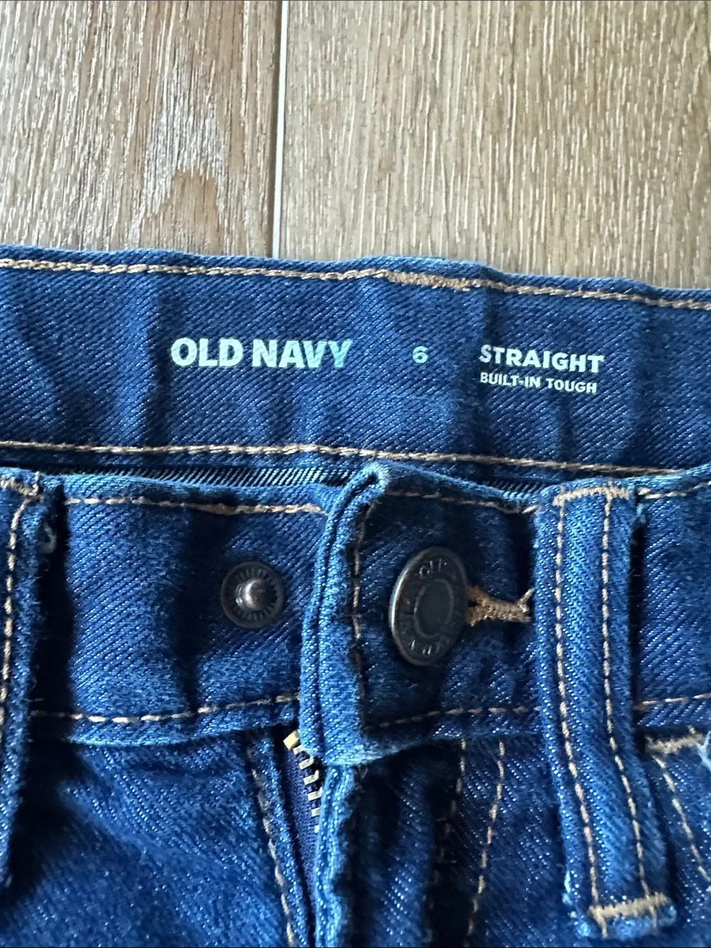 Old Navy Boys Blue Straight Leg Jeans Size 6 Adjustable Waist